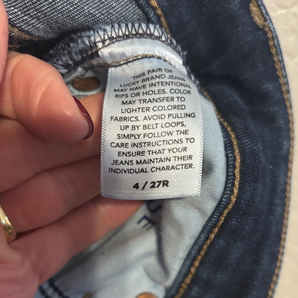Women's Lucky Brand Dark Blue High-rise Skinny Jeans - Picture 3 of 4
